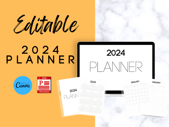 Editable Minimal 2024 Planner