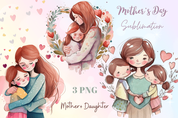 Elevating Emotional Commerce with Mothers Day Watercolor Sublimation POD Assets