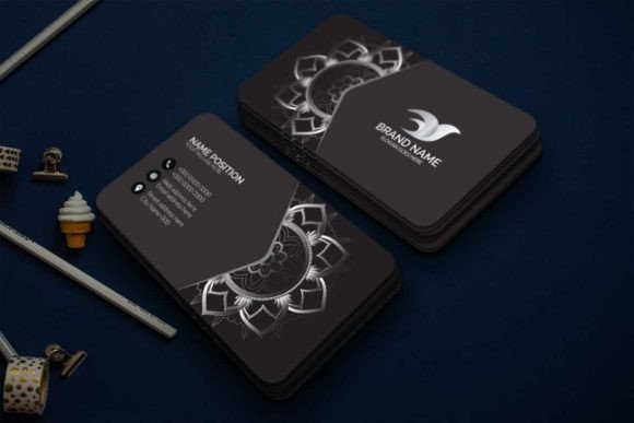 Premium Dark Business Card Template 2023: Elevate Your Professional Presence with a Sophisticated Design