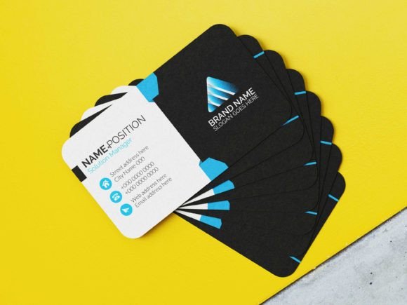 Premium Dark Business Card Template for Modern Branding