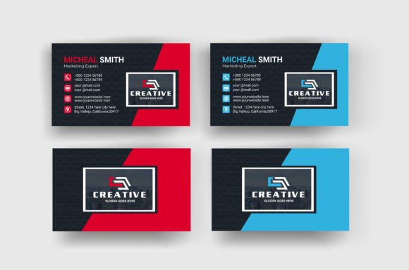 Simple Business Cards Design Template for Modern Pros