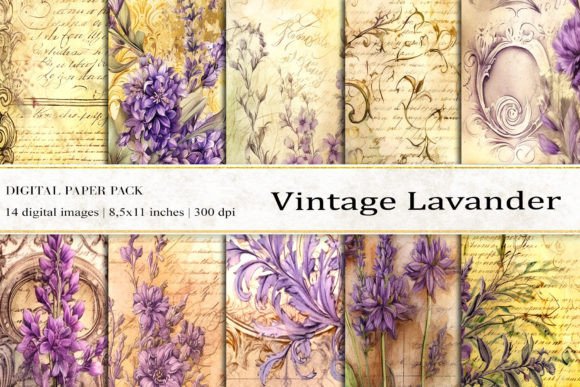 Unlocking Creativity with Vintage Lavender Digital Papers: A Comprehensive Guide to 14 AI-Generated Watercolor Textures